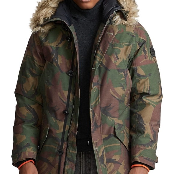 Polo Ralph Lauren Other - Polo Ralph Lauren Camo Faux Fur Down Parka Jacket